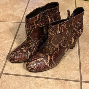 Sam Edelman snakeskin ankle boots
